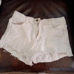 Women's White Denim Shorts